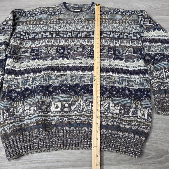 Noba 1950 Knit Sweater‎ Abstract Pattern Made in Italy XL - Picture 2 of 6